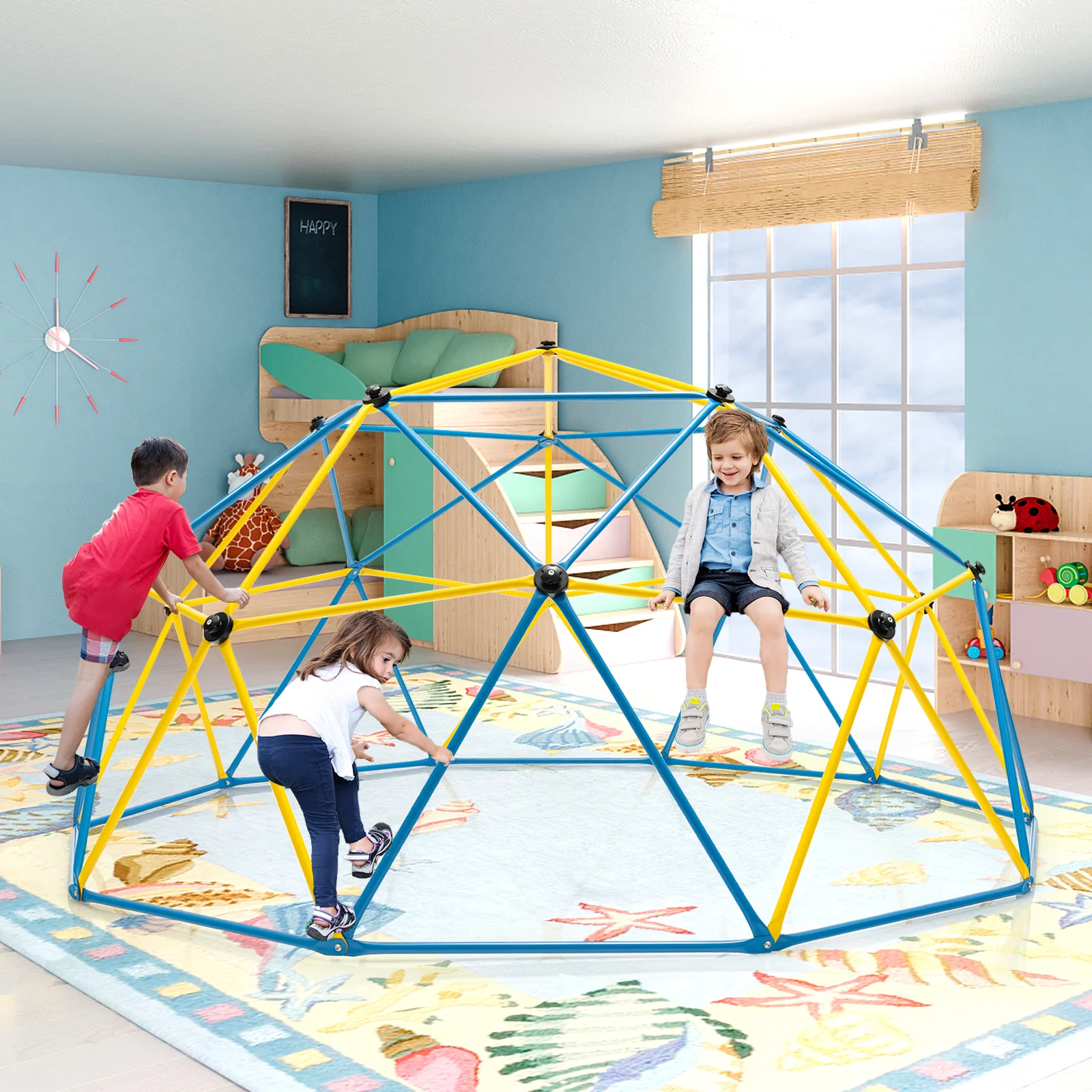 10 Feet Dome Climber with Swing and 800 Lbs Load Capacity - Image 7