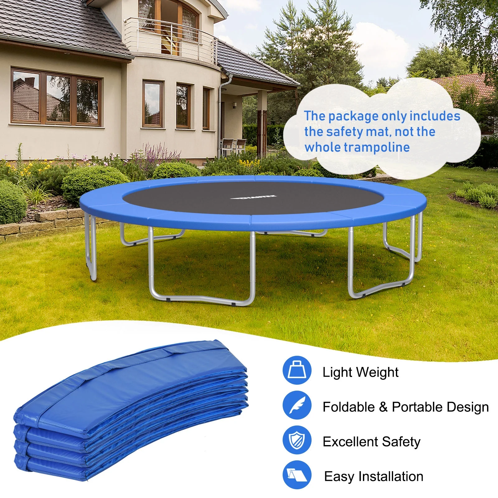 10 Feet Universal Spring Cover Trampoline Replacement Safety Pad - Image 2