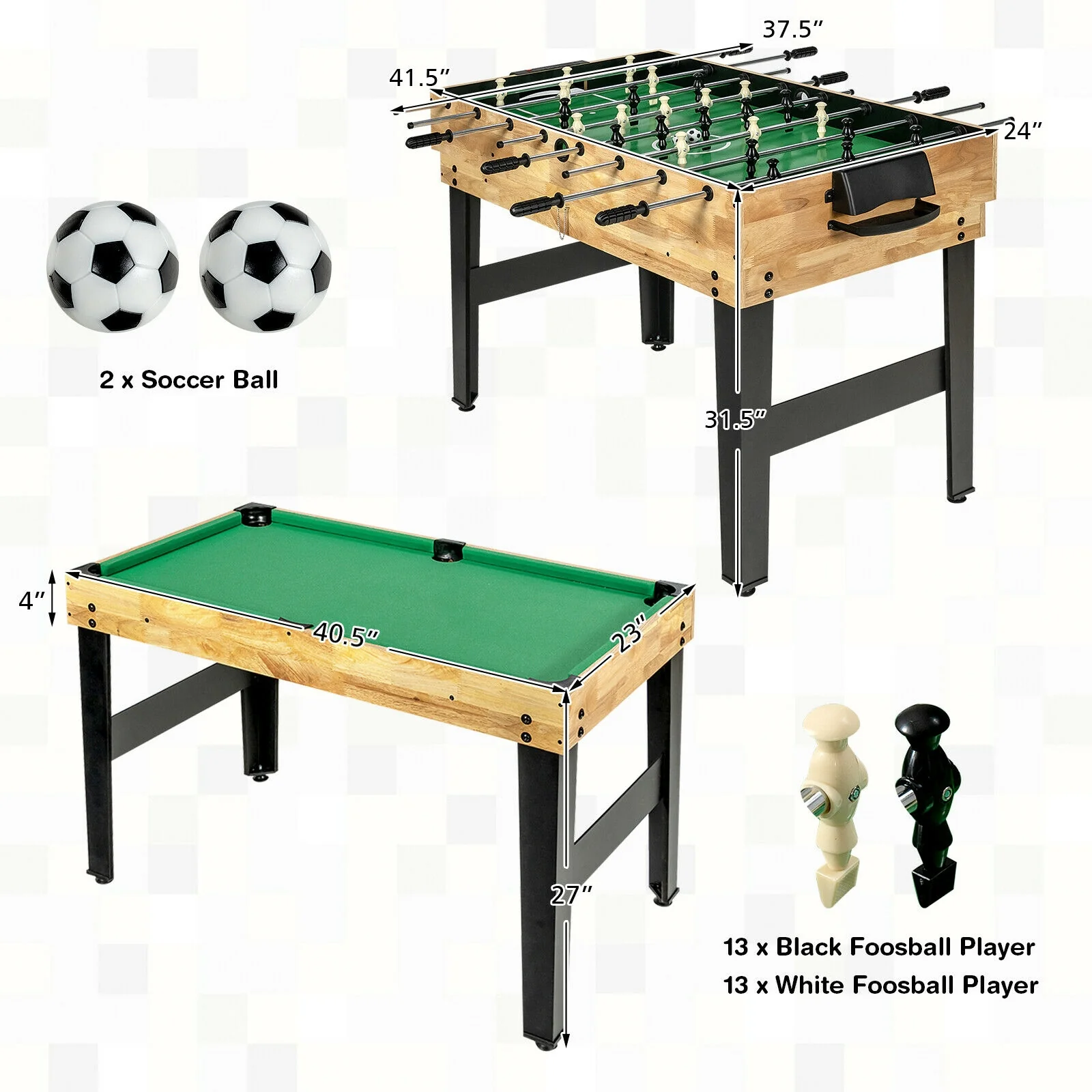 10-in-1 Multi Combo Game Table Set for Home - Image 5