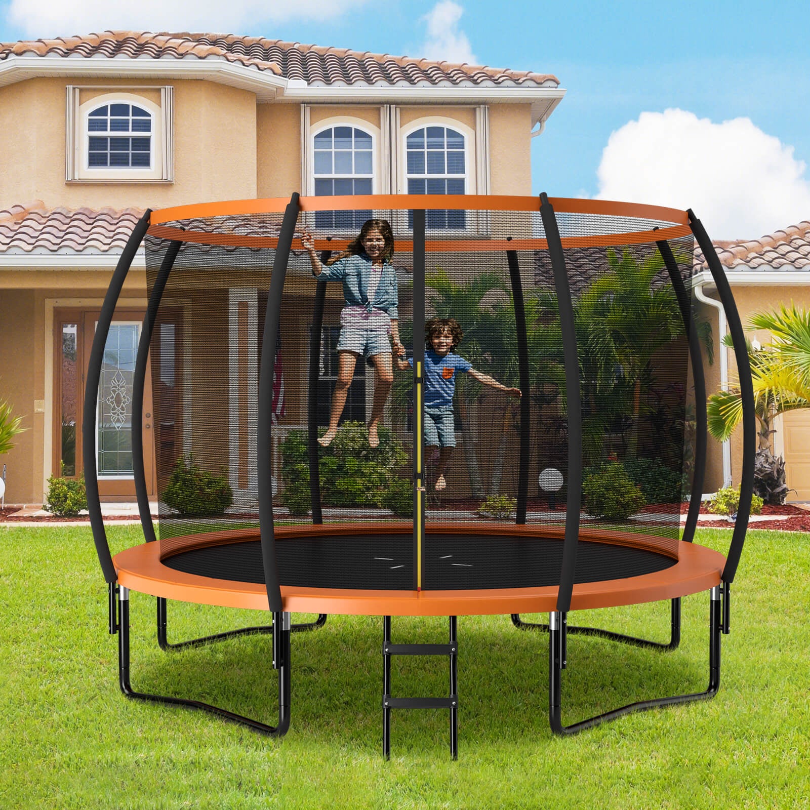 12FT ASTM Approved Recreational Trampoline with Ladder - Image 17