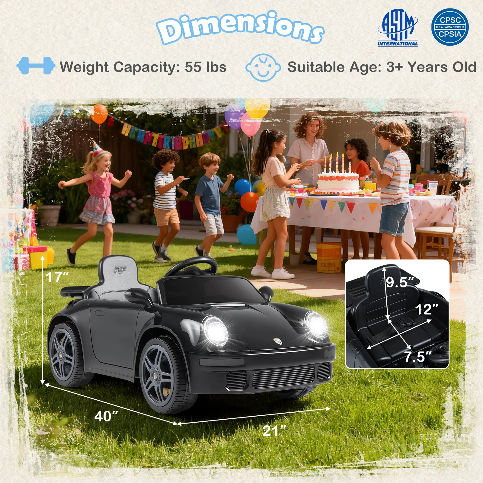 12V Electric Ride On Car Licensed RUFÂ CTR with Remote Control and Music - Image 12