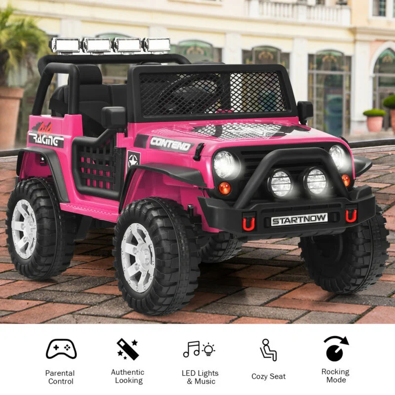 12V Kids Electric Ride On Truck with Remote Control and Operation Lever - Image 10