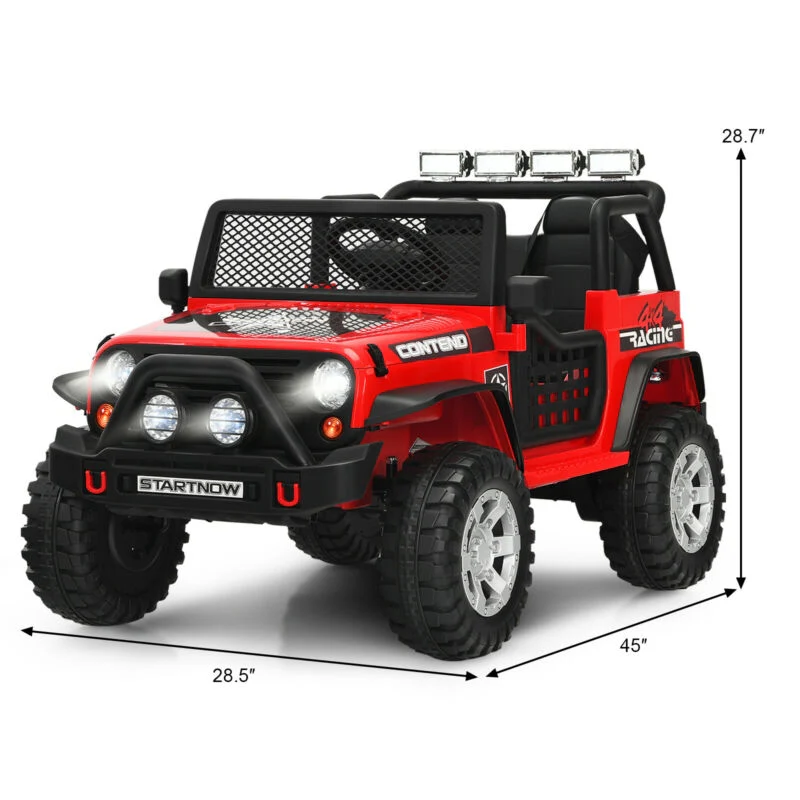 12V Kids Electric Ride On Truck with Remote Control and Operation Lever - Image 21