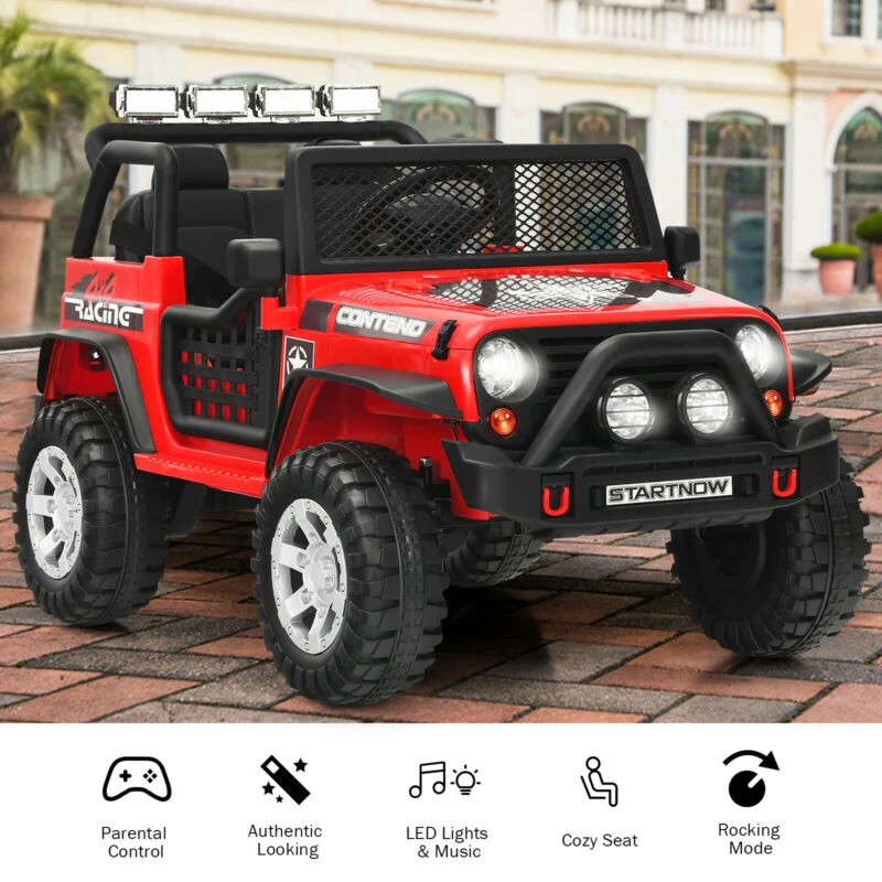 12V Kids Electric Ride On Truck with Remote Control and Operation Lever - Image 23