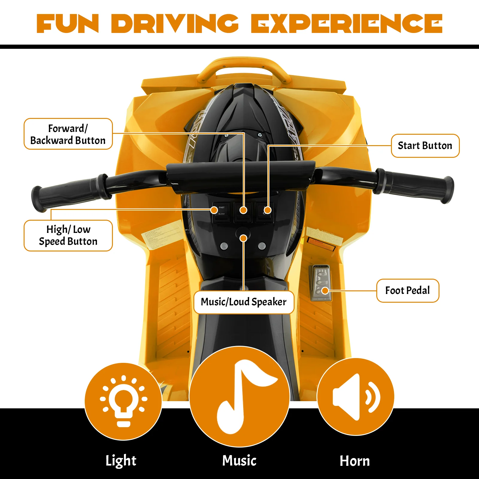 12V Kids Ride On ATV with High/Low Speed and Comfortable Seat - Image 31
