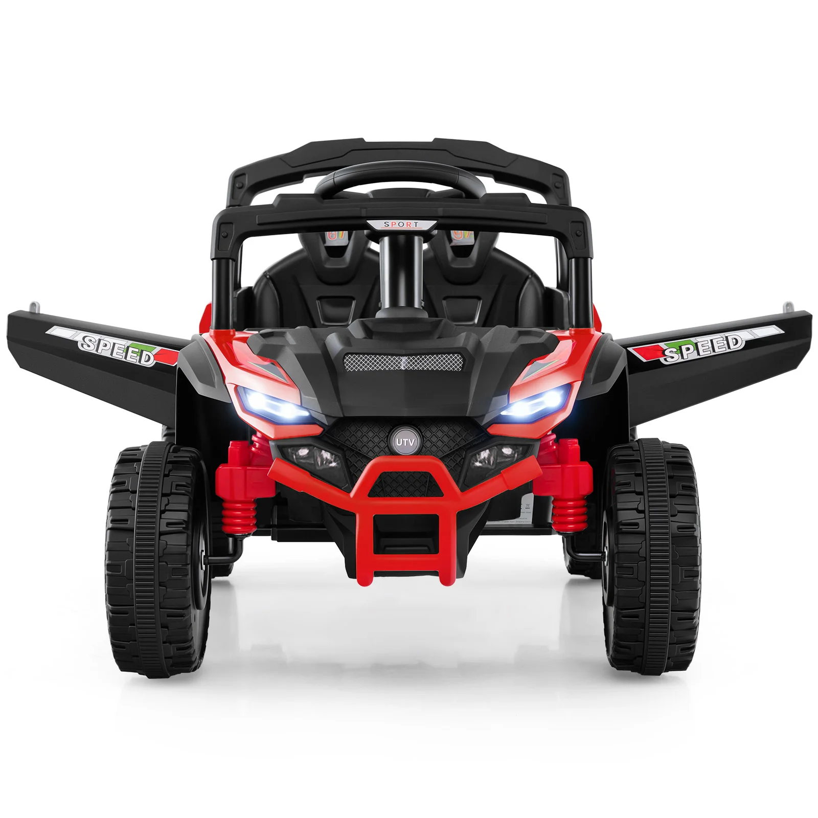 12V Kids Ride On Car UTV Electric Vehicle with LED Lights Music and Horn - Image 12