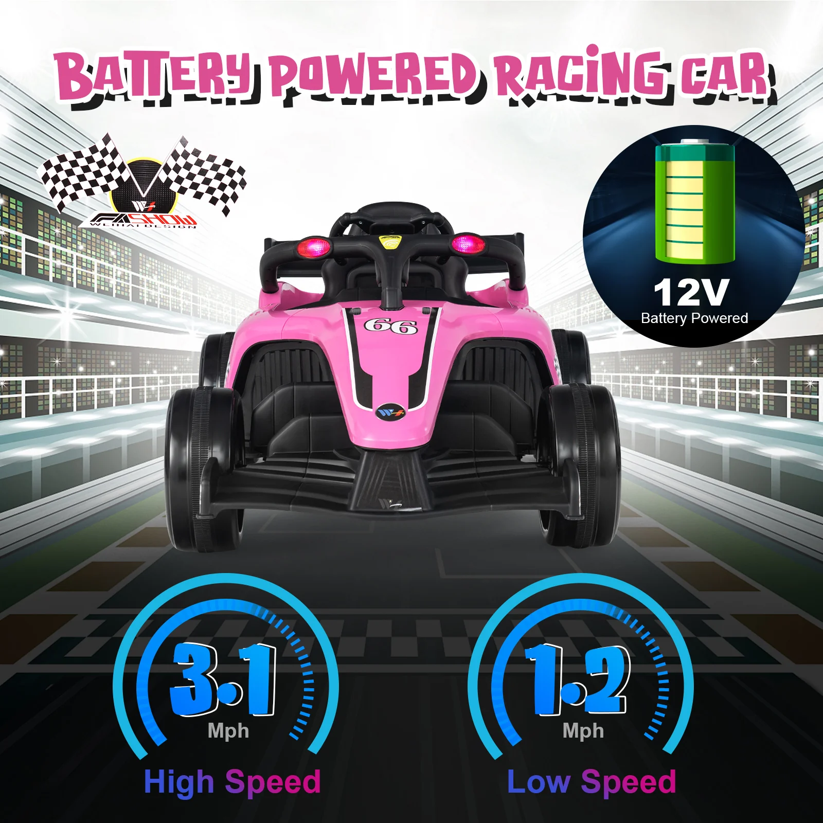12V Kids Ride on Electric Formula Racing Car with Remote Control - Image 16