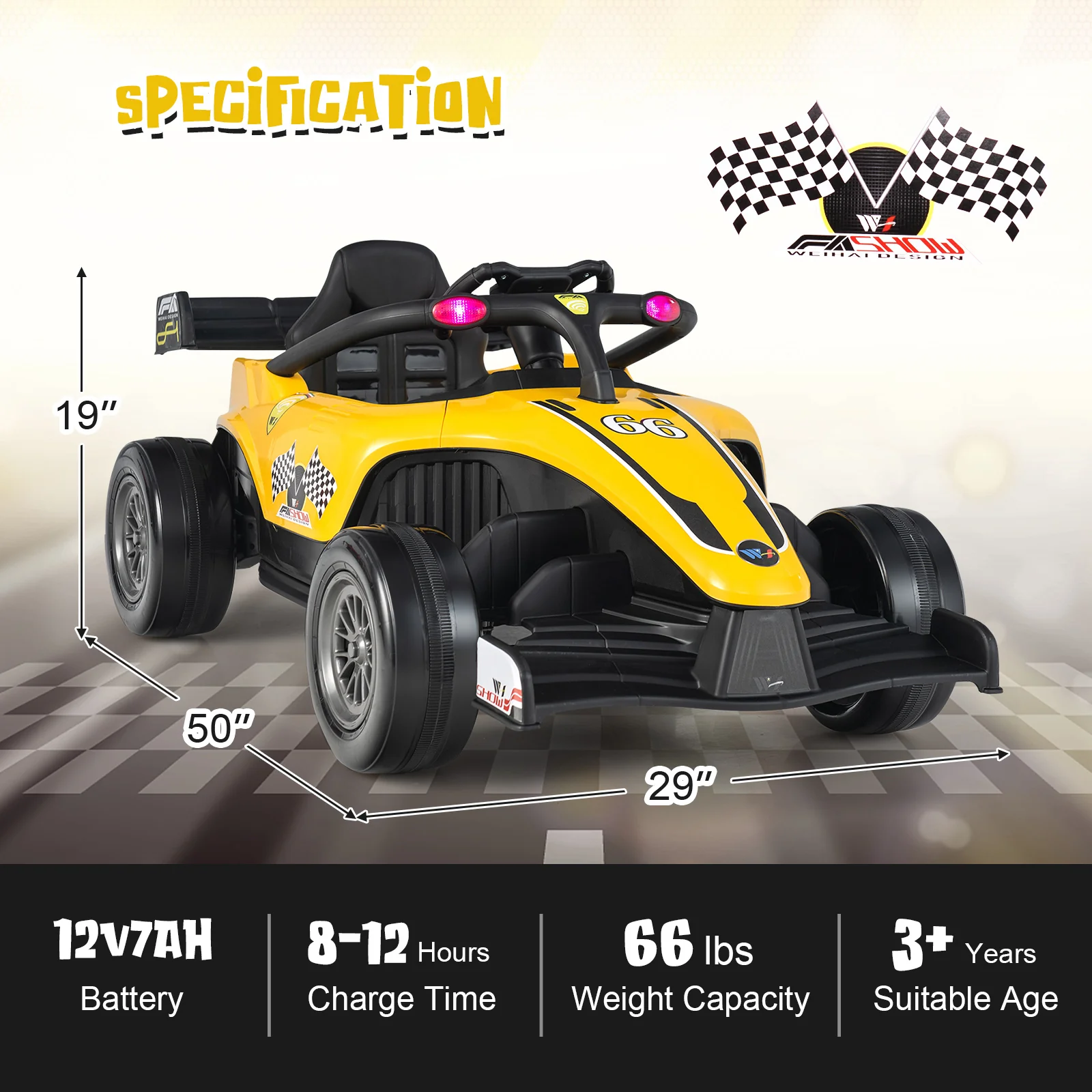 12V Kids Ride on Electric Formula Racing Car with Remote Control - Image 19