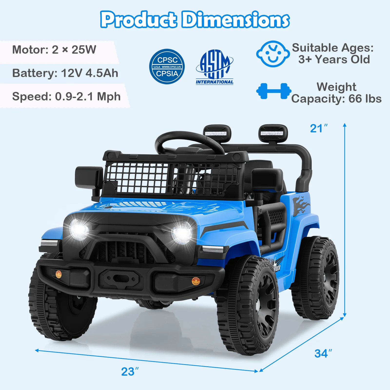 12V Kids Ride on Truck Car Battery Powered Electric Vehicle - Image 12