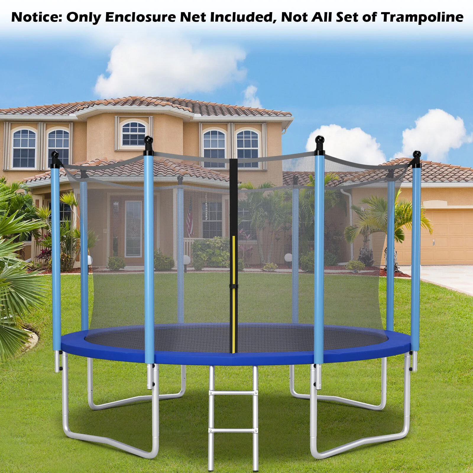 15/16 Feet Trampoline Replacement Safety Net with Adjustable Straps - Image 10