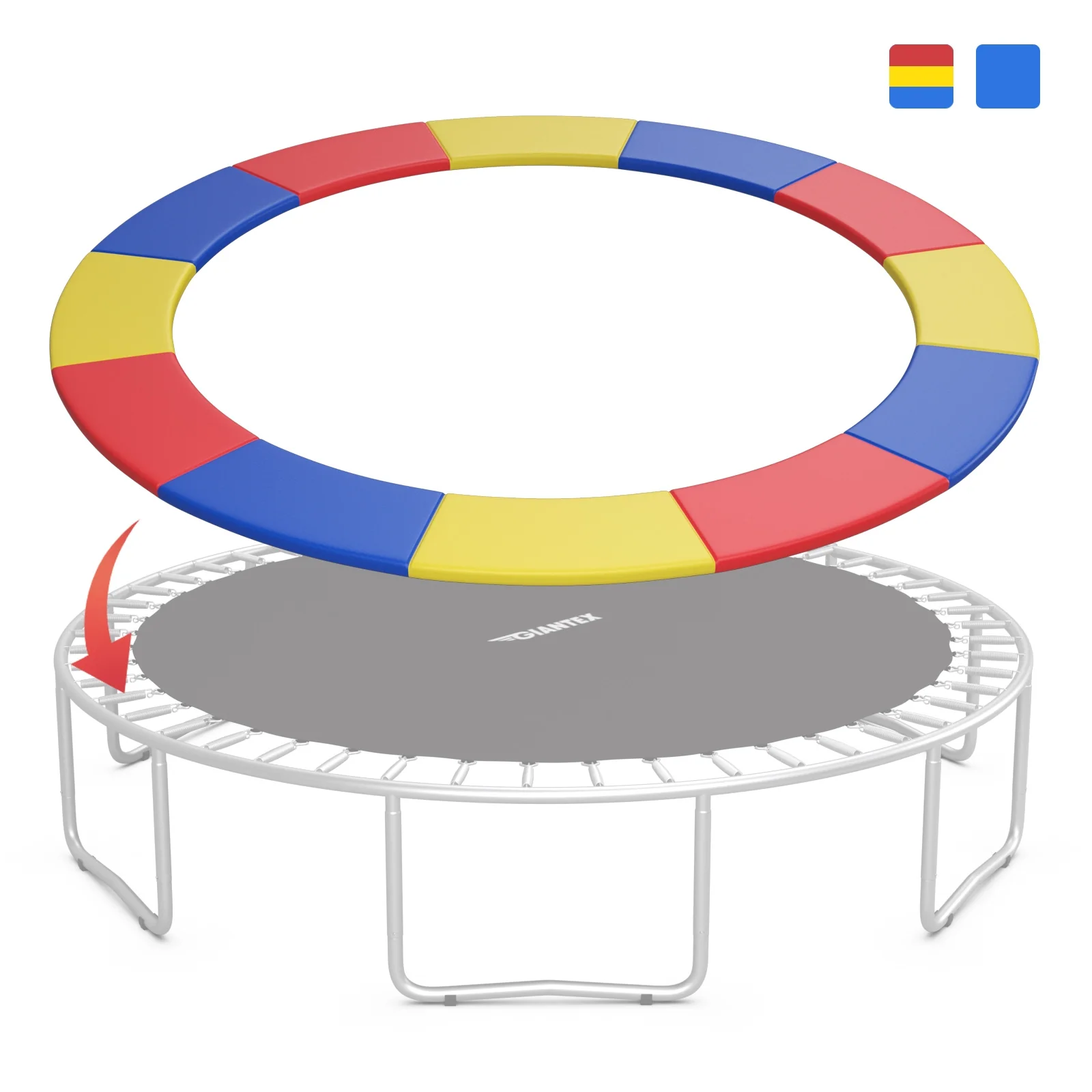 16 Feet Waterproof and Tear-Resistant Universal Trampoline Safety Pad Spring Cover - Image 12