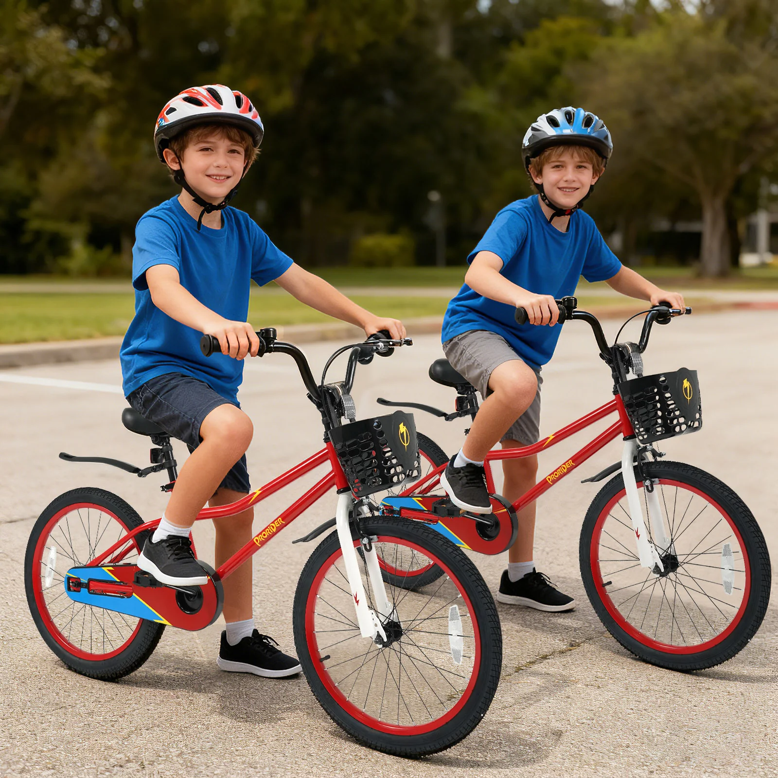 20 Inch Kids Bike Adjustable with Kickstand and Storage Basket for Aged 8+ Years - Image 2