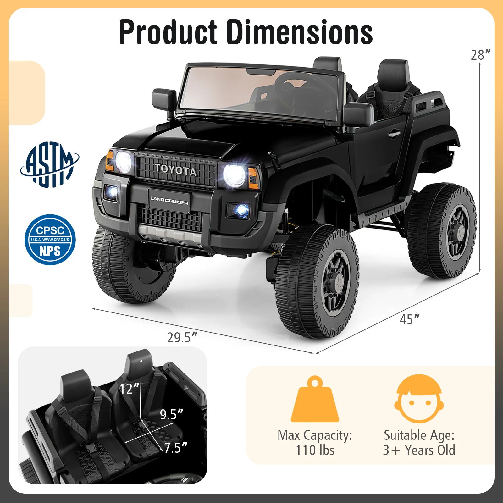 24V 2 Seater Ride on Car 4WD/2WD Switchable for Kids with Remote for Ages 3+ - Image 4