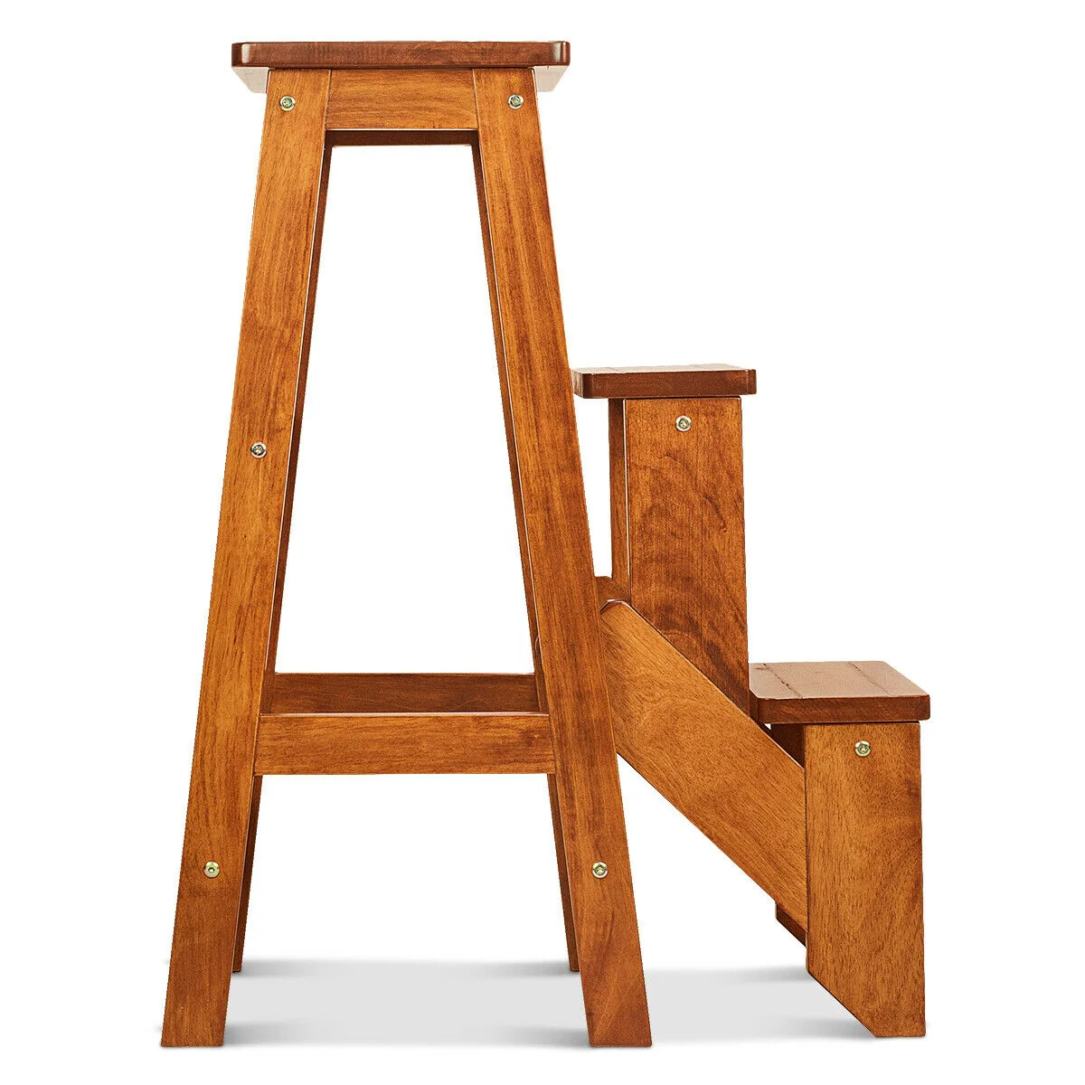 3 Tier Step Stool 3 in 1 Folding Ladder Bench - Image 12