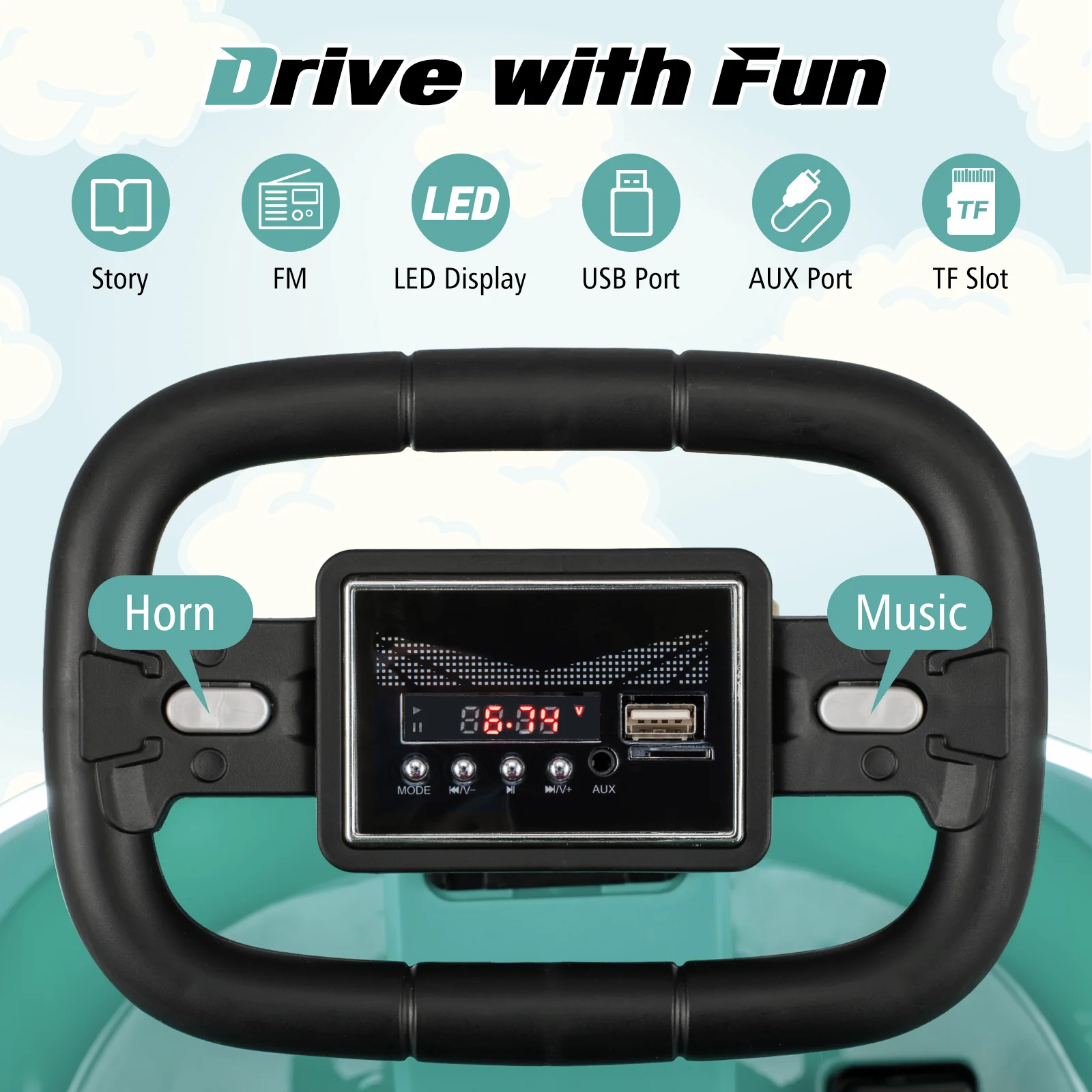 6V kids Ride-on Bumper Car with 360Â° Spinning and Dual Motors - Image 6