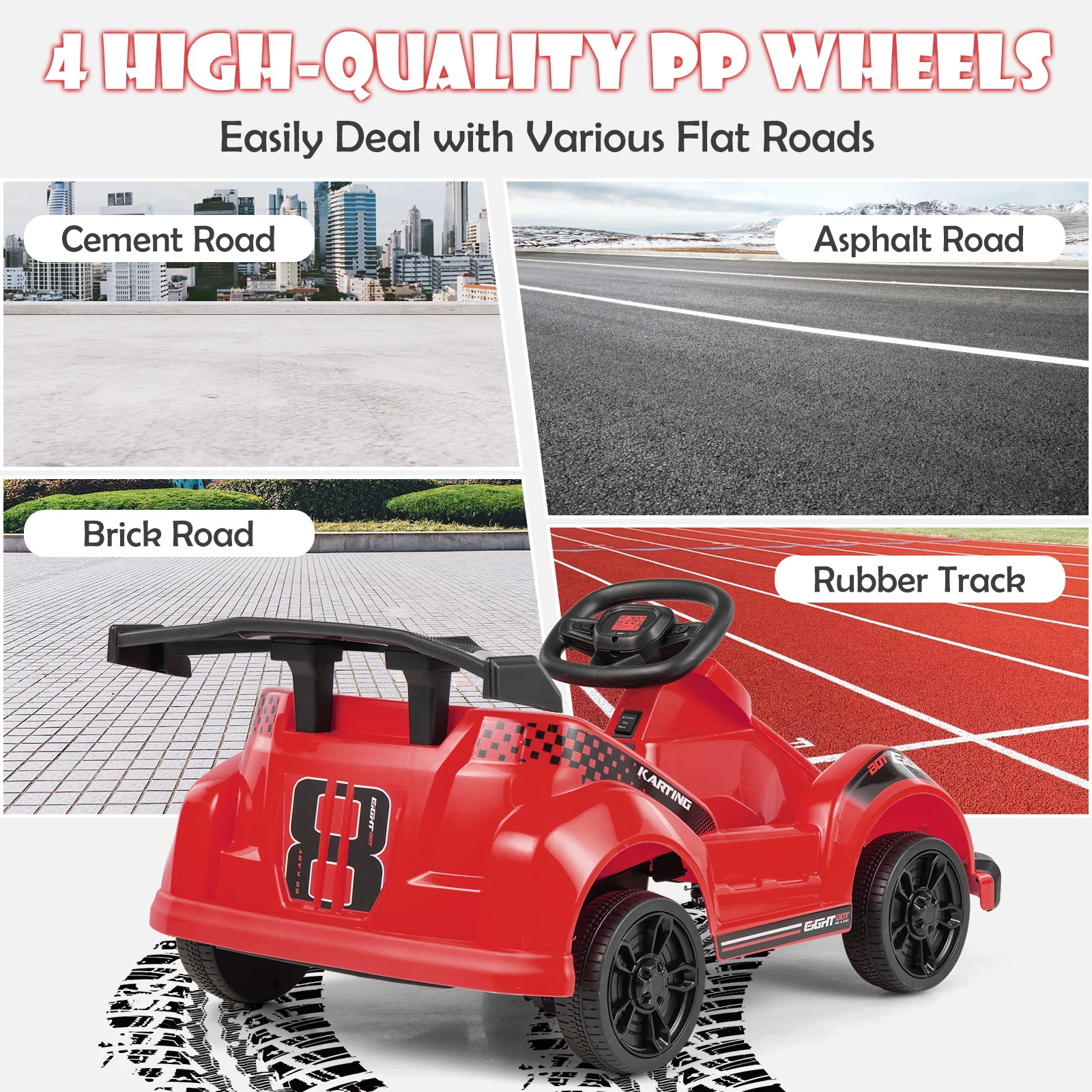 6V Kids Ride On Go Cart with Remote Control and Safety Belt - Image 23