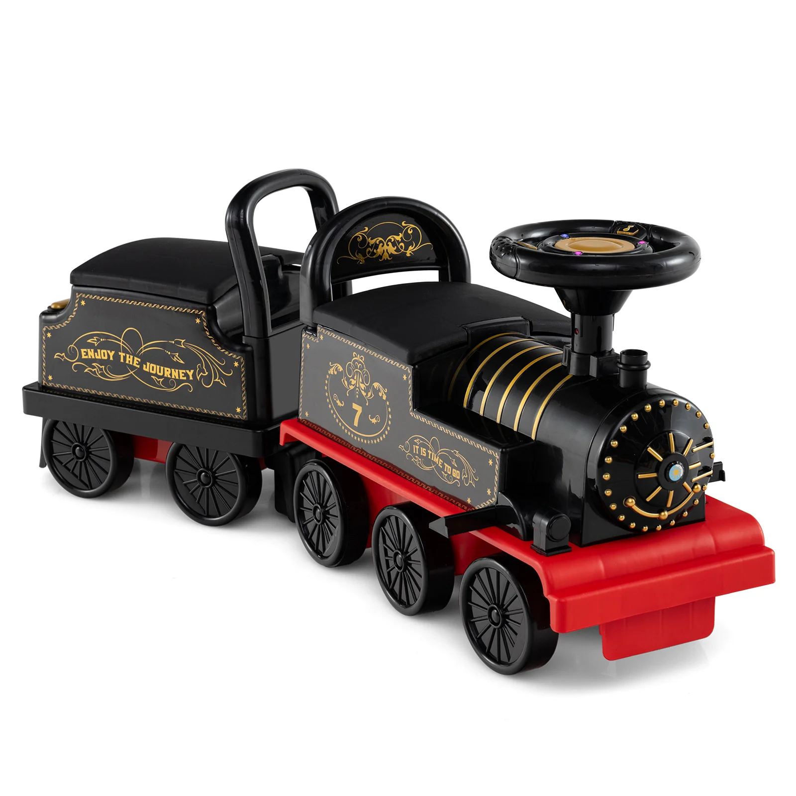 6V Ride on Train 2-Seater with Carriage and Flashing LED Lights - Image 18