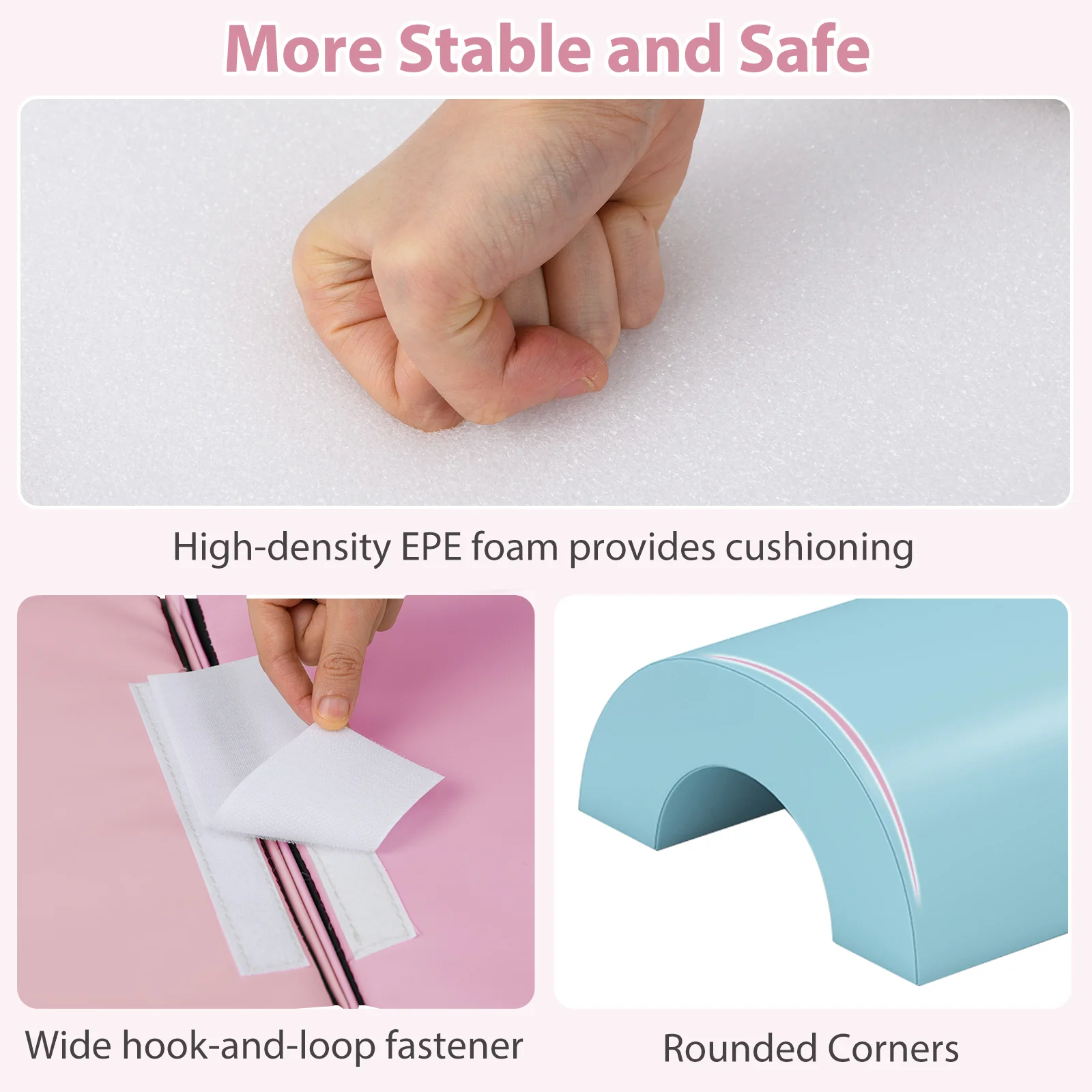 7-Piece Soft Foam Toddler Climbing Blocks Set PU Leather for 1+ Year Old - Image 23