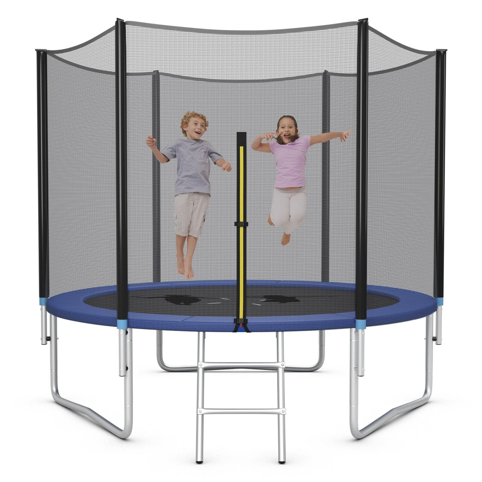 8/10/12/14/15/16 Feet Outdoor Trampoline Bounce Combo with Safety Closure Net Ladder - Image 23