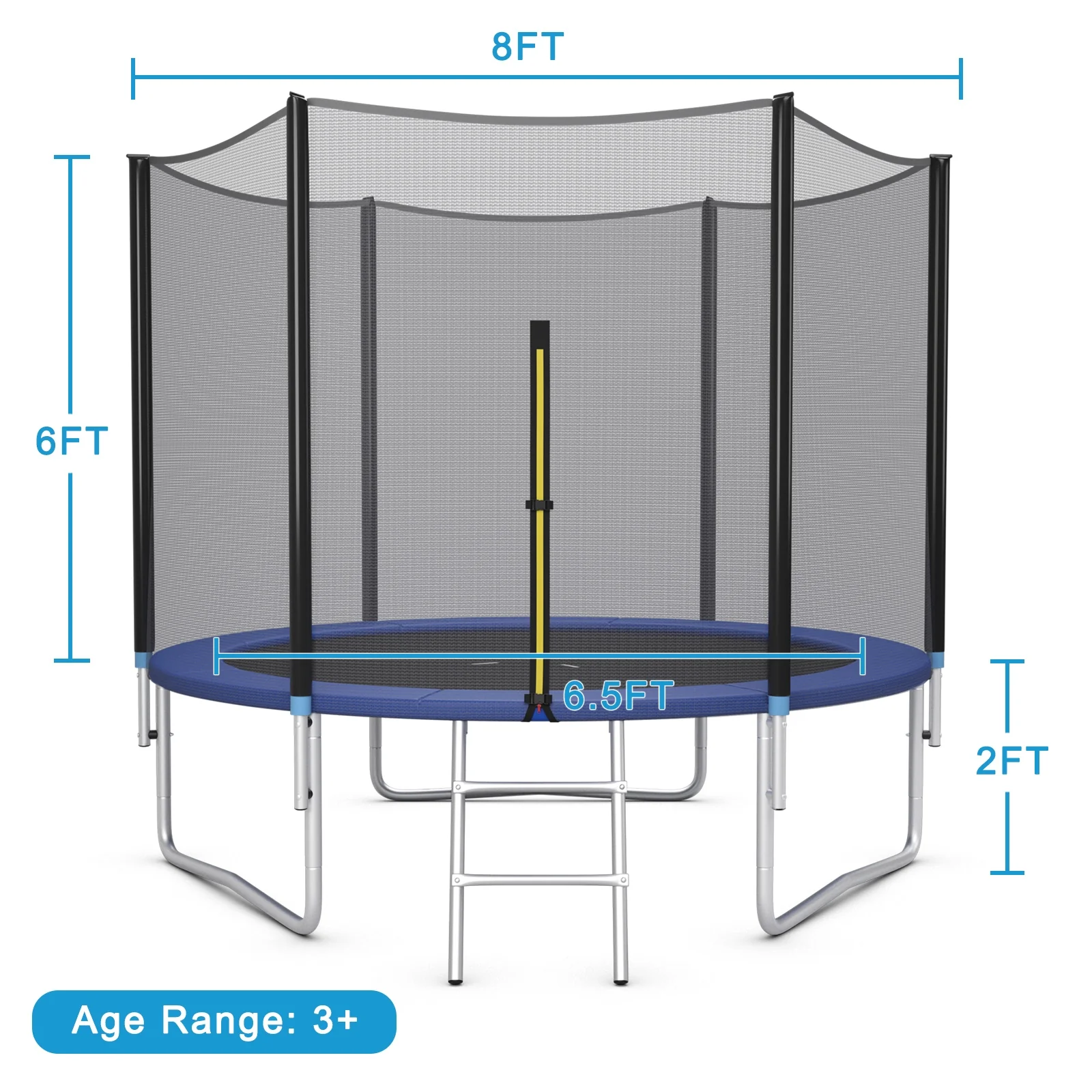 8/10/12/14/15/16 Feet Outdoor Trampoline Bounce Combo with Safety Closure Net Ladder - Image 28