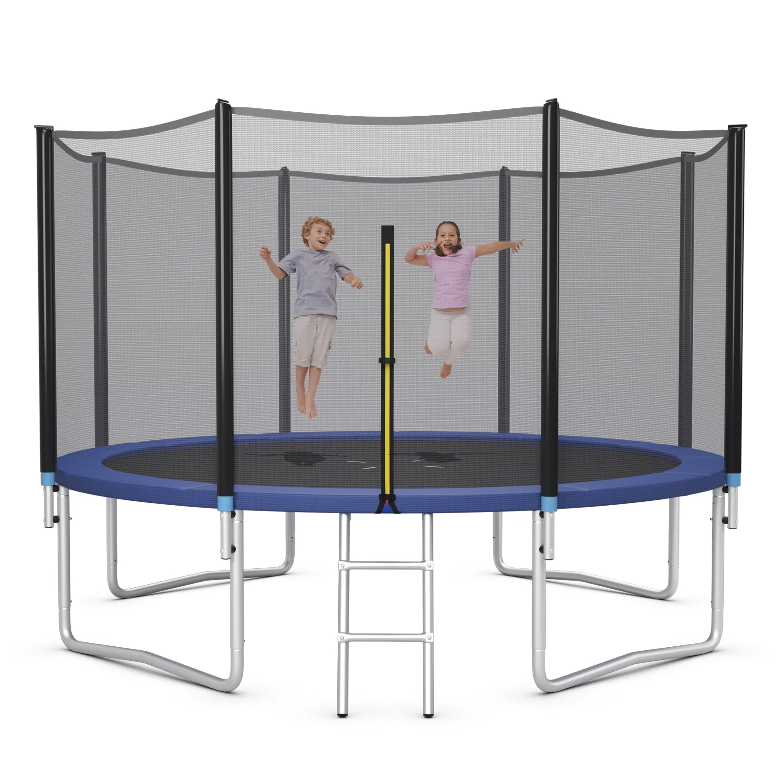 8/10/12/14/15/16 Feet Outdoor Trampoline Bounce Combo with Safety Closure Net Ladder - Image 40
