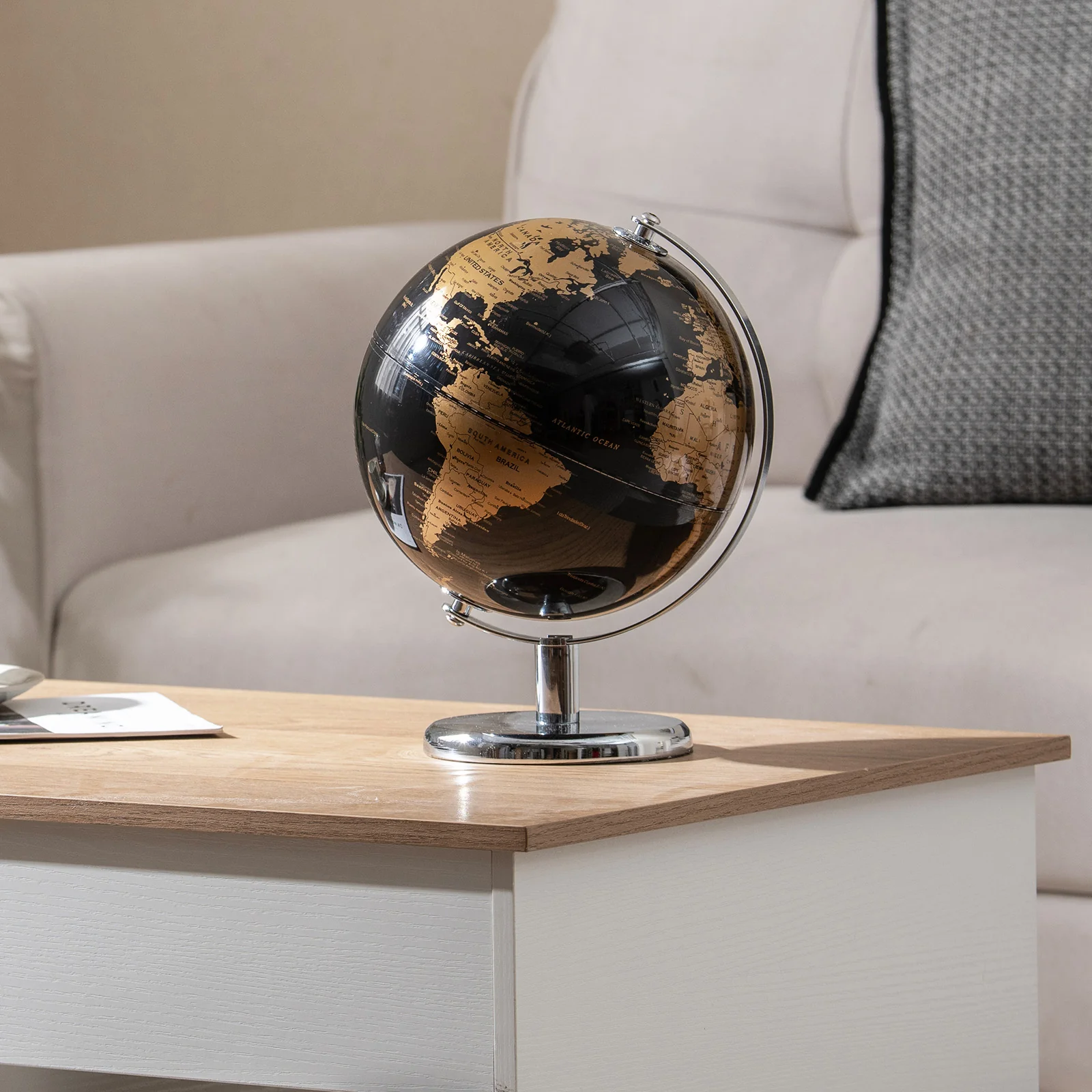 8" World Globe Modern Decorative Tabletop Earth Globe - Image 9