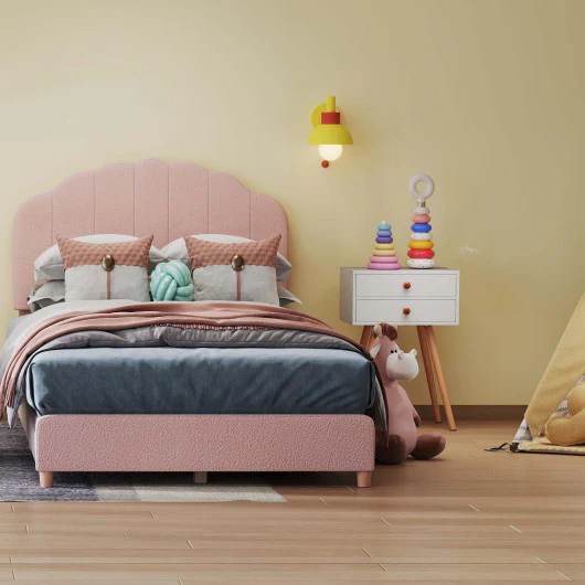 Children’s Room Furniture Bundle: Twin Pink Bed  Blue & Pink Rocking Chairs  Storage End Table - Image 3