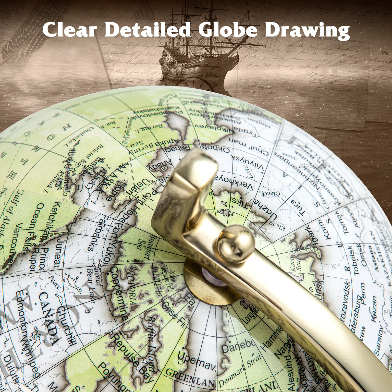 Educational Geographic 5/8/10 Inch World Globe with Triangle Metal Stand - Image 22