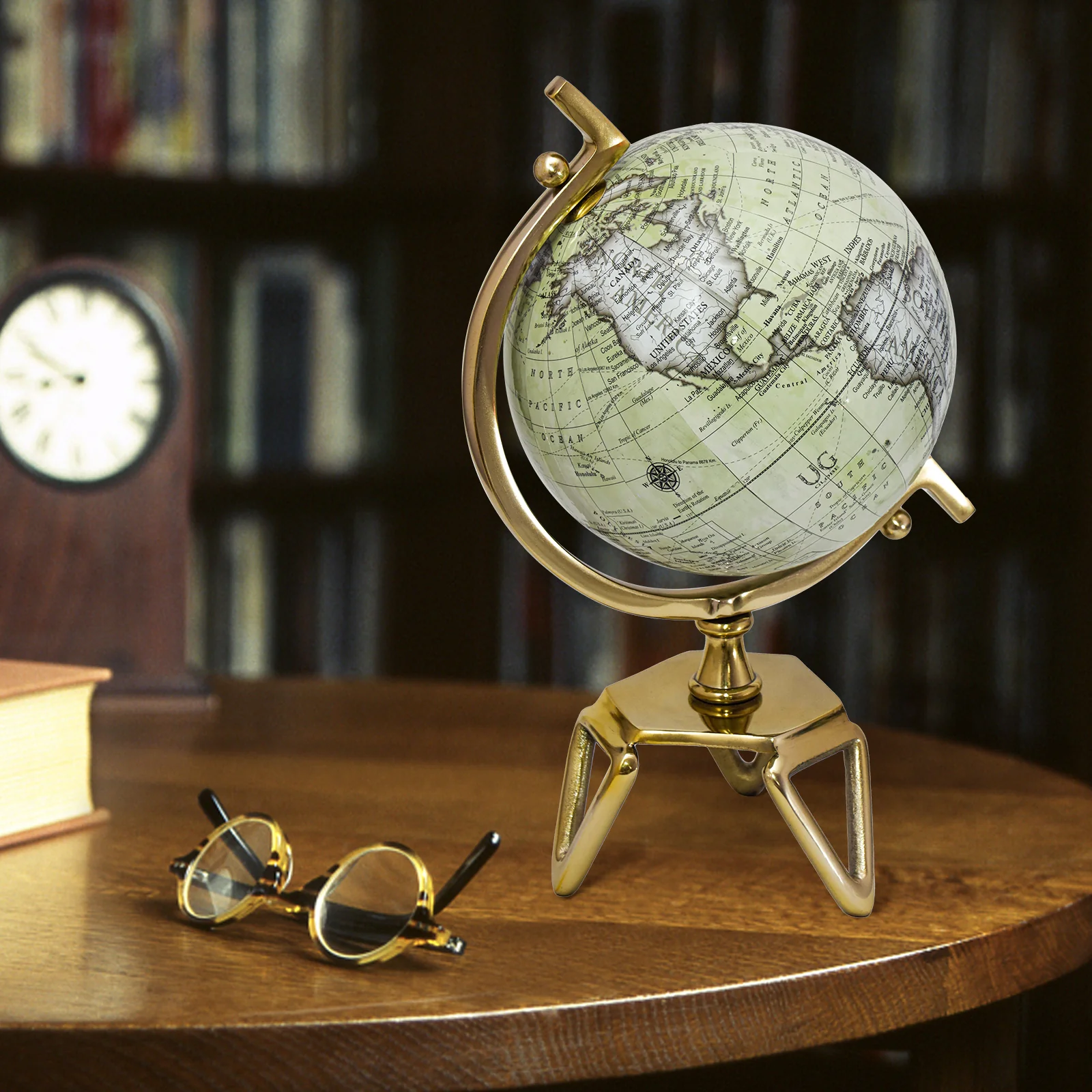 Educational Geographic 5/8/10 Inch World Globe with Triangle Metal Stand - Image 9