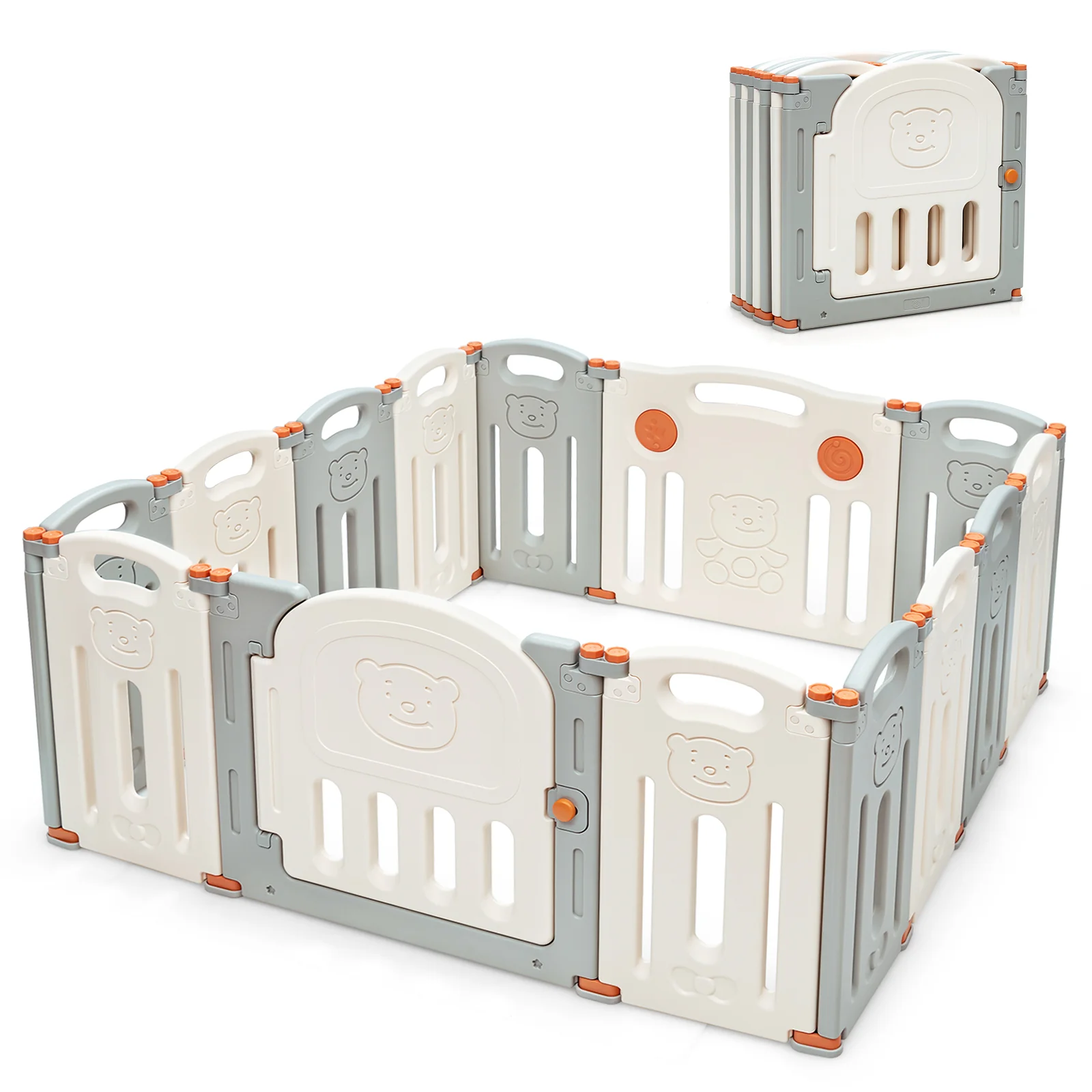Foldable Baby Playpen 14 Panel Activity Center Safety Play Yard - Image 4