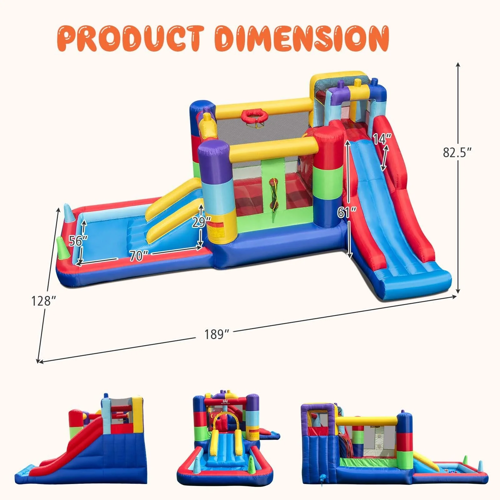 Inflatable Bounce House with 680W Blower and Ball Pit - Image 4