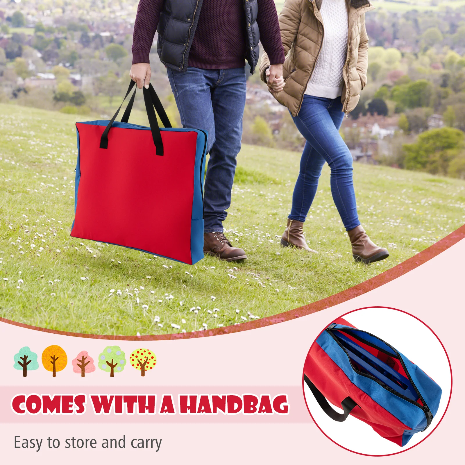 Jumbo 4-to-Score Connect Game Set with Carrying Bag and 42 Coins - Image 16
