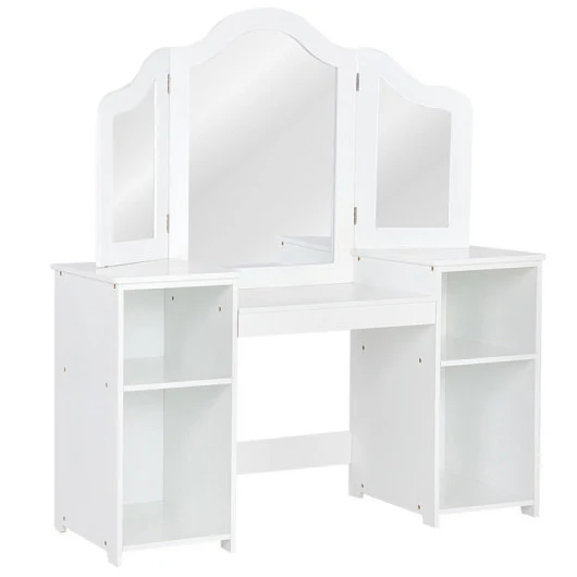 Kid's Room Bundle: Bed Frame + Kids Table and Chairs Set + Toddler Truck Storage Organizer + Kids Vanity Dressing Table - Image 6