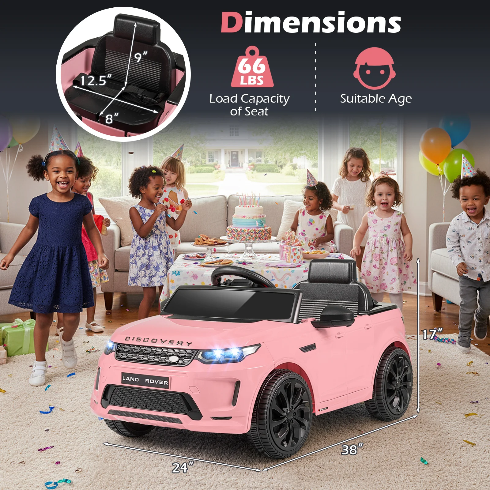 Licensed Land Rover Kids Ride on Car 12V Battery Powered Kids Electric Car - Image 12