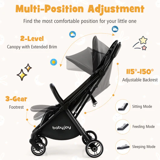 Lightweight Baby Stroller |Compact Travel Stroller for Airplane Fits Airplane Cabin & Overhead - Image 7
