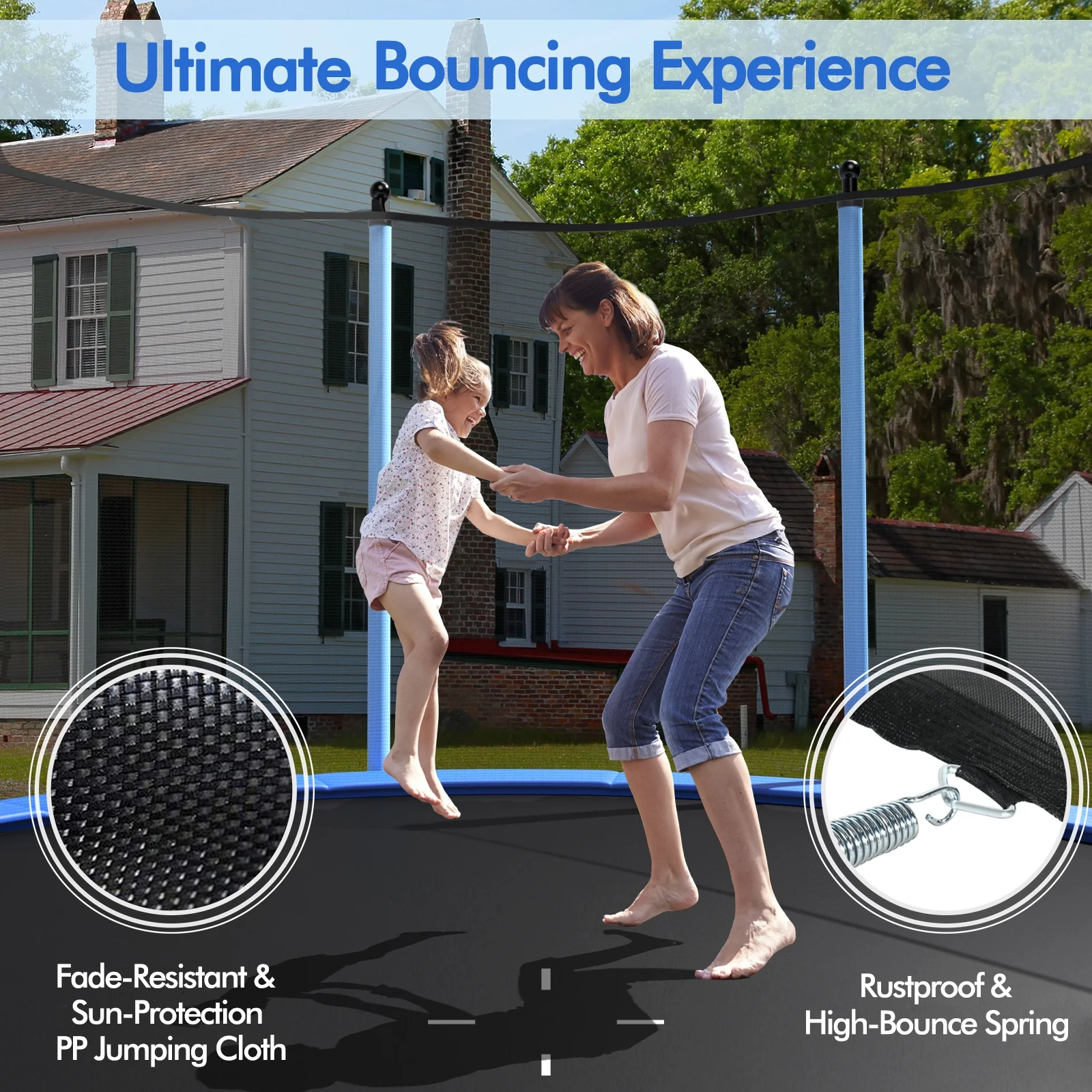 Outdoor Trampoline with Safety Closure Net - Image 48